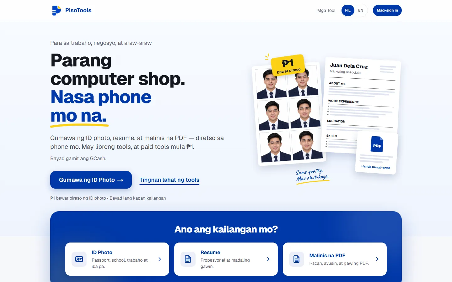 PisoTools website, desktop view